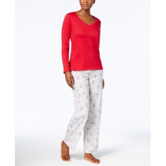 Charter Club Other - Charter Club Graphic Top & Printed Pant Pajama Set